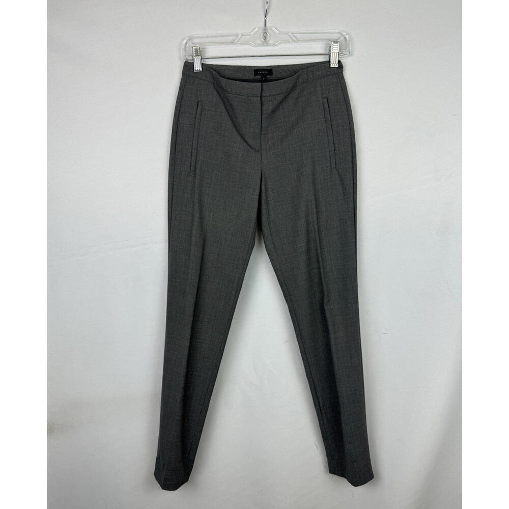 Theory Virgin Wool Trouser Dress Pants Gray Size 0 US, 26x29.5